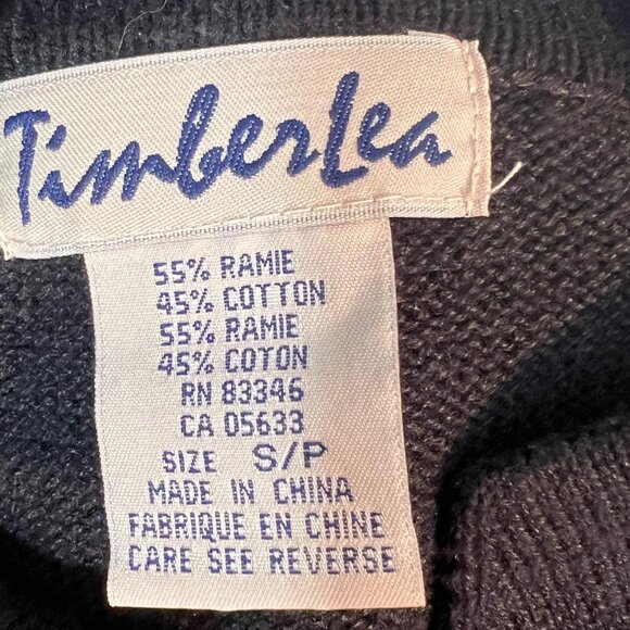 Womens Timberlea Embroidered Black Cardigan Sweater Red Cardinals Size Small VTG - Picture 9 of 9